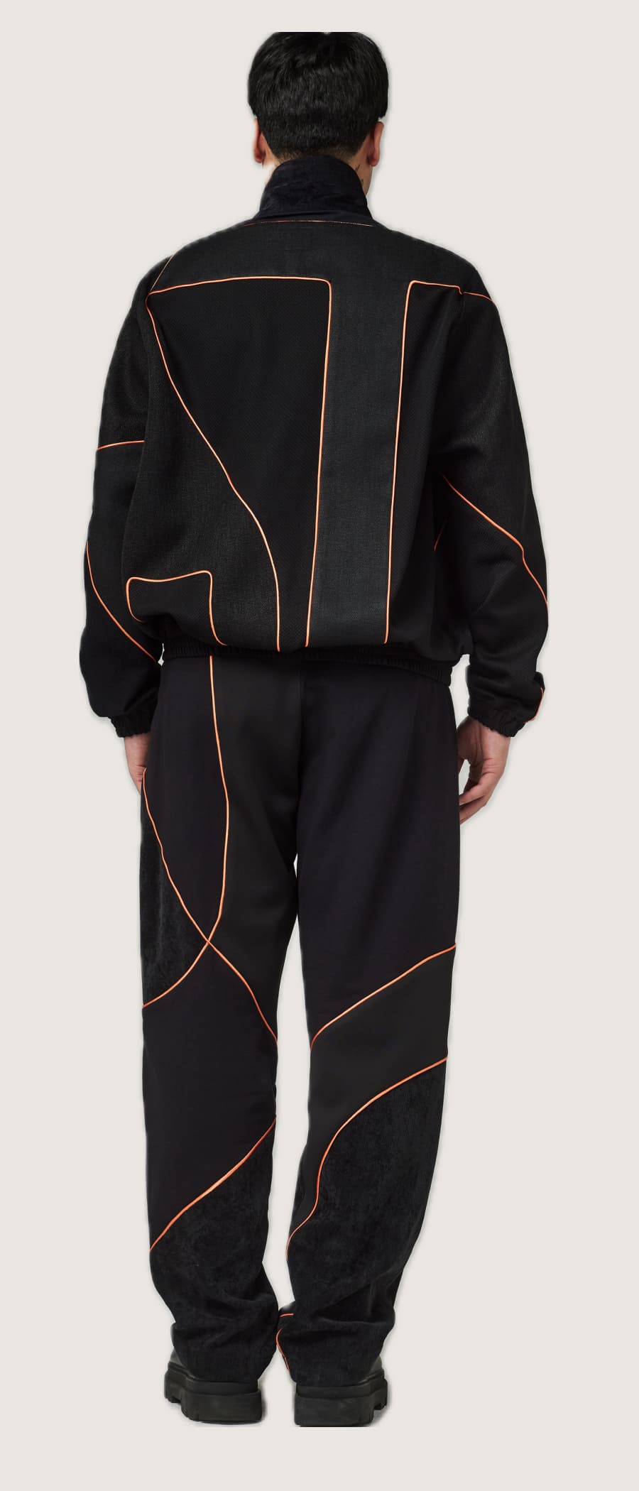 Shattered backboard jacket long - Stitching Stories